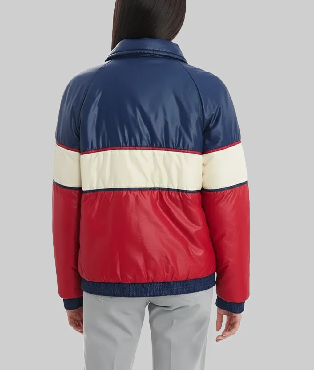 Vintage 70s Color Block Puffer Jacket-Back