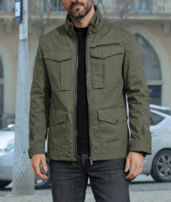 City Of Shadows Isak Férriz Green Cotton Jacket-Front