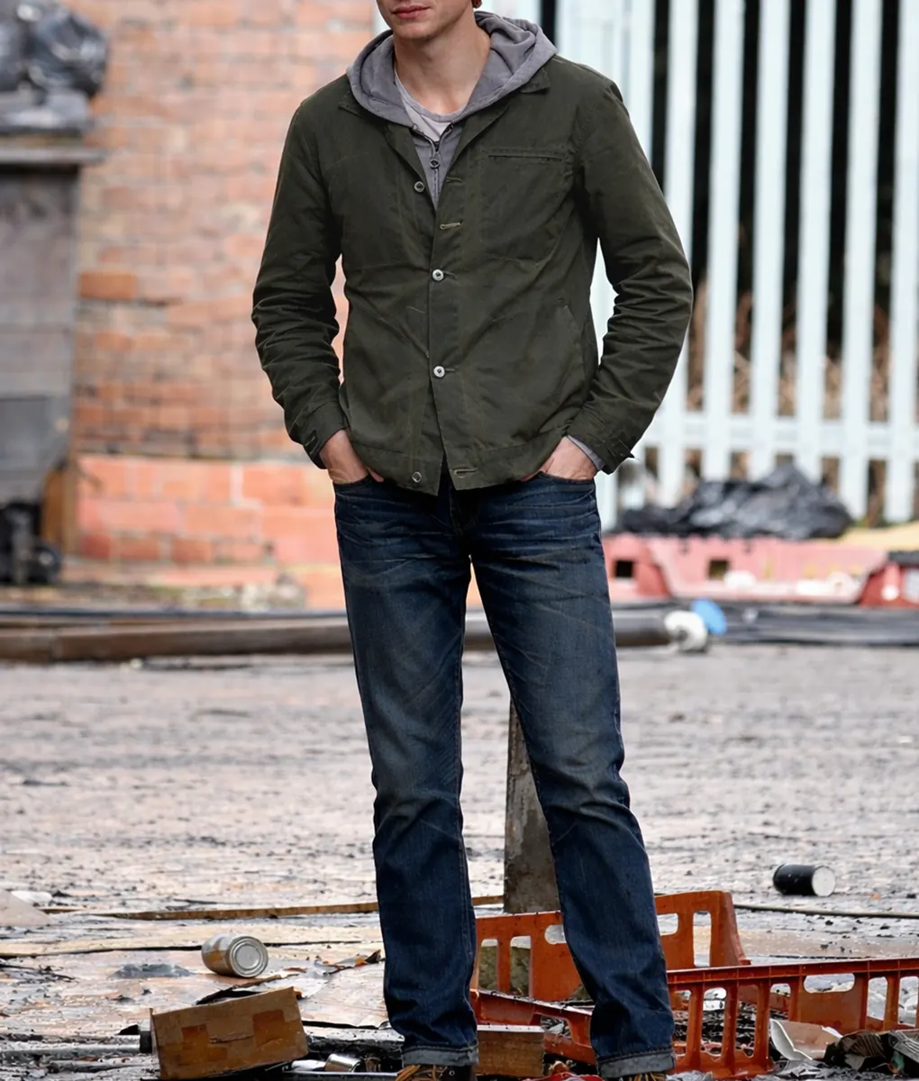 Tom Rhys Harries Clayface Matt Hagen Green Cotton Jacket | NYC Jackets