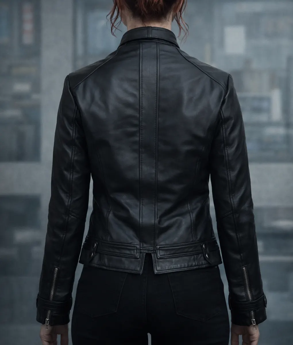 Control Jesse Faden Black Leather Jacket-Back