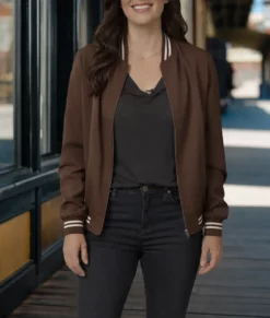 Dear Life Brooke Satchwell Bomber Jacket-Front
