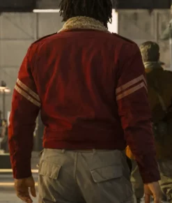 Fallout S02 Aaron Moten Red Suede Jacket-Back