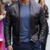 The Wrecking Crew Dave Bautista Black Leather Jacket-Front