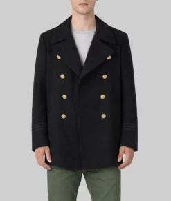 1957 Vintage NYPD Choker Pea Coat-Front