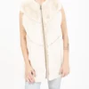 Adrianna Women's Beige Fur Vest-Front
