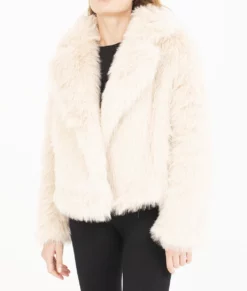 Calliope Women's Beige Fur Coat-Front
