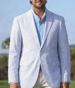 Davis Lamb Golf Championship Striped Blazer-Front