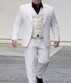 Echo Vincent D'Onofrio White Suit-Front