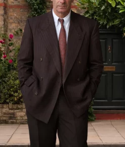 Grantchester Robson Green Brown Suit-Front