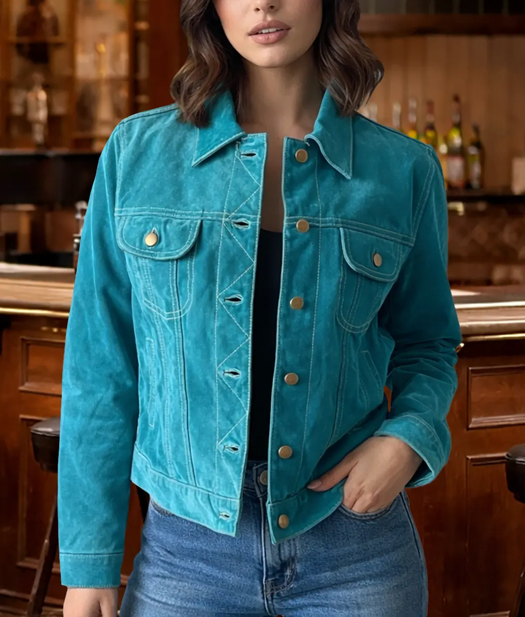 Happys Place S02 Reba McEntire Suede Jacket-Front