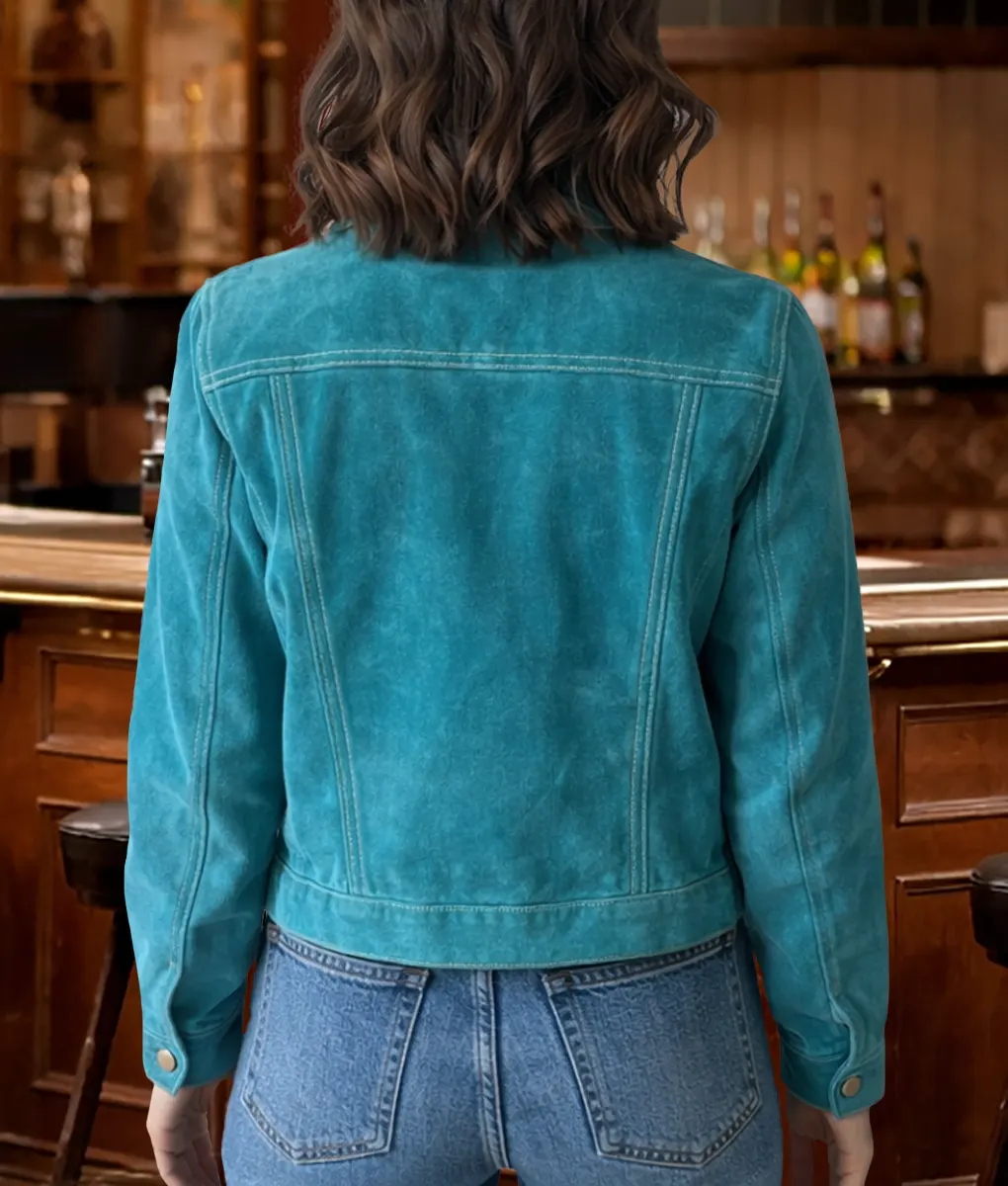 Happys Place S02 Reba McEntire Suede Jacket-Back