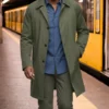 Hijack S02 Idris Elba Green Coat-Front