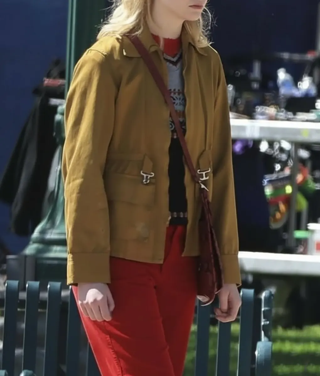 Margo’s Got Money Troubles Elle Fanning Cotton Jacket-Side