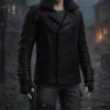 Resident Evil 9 Leon Kennedy Black Leather Jacket-Front