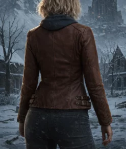Resident Evil Grace Ashcroft Brown Leather Jacket-Back