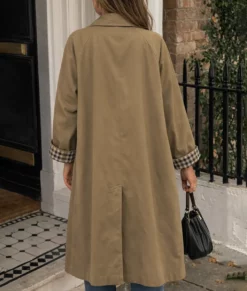 Rooster Charly Clive Cotton Trench Coat-Back