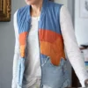 Shrinking S03 Christa Miller Color Block Vest-Side