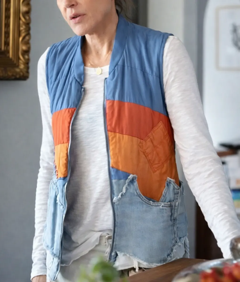 Shrinking S03 Christa Miller Color Block Vest-Side