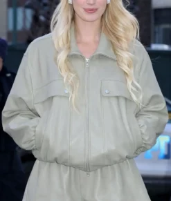 Sophie Cunningham Green Bomber Jacket-Front