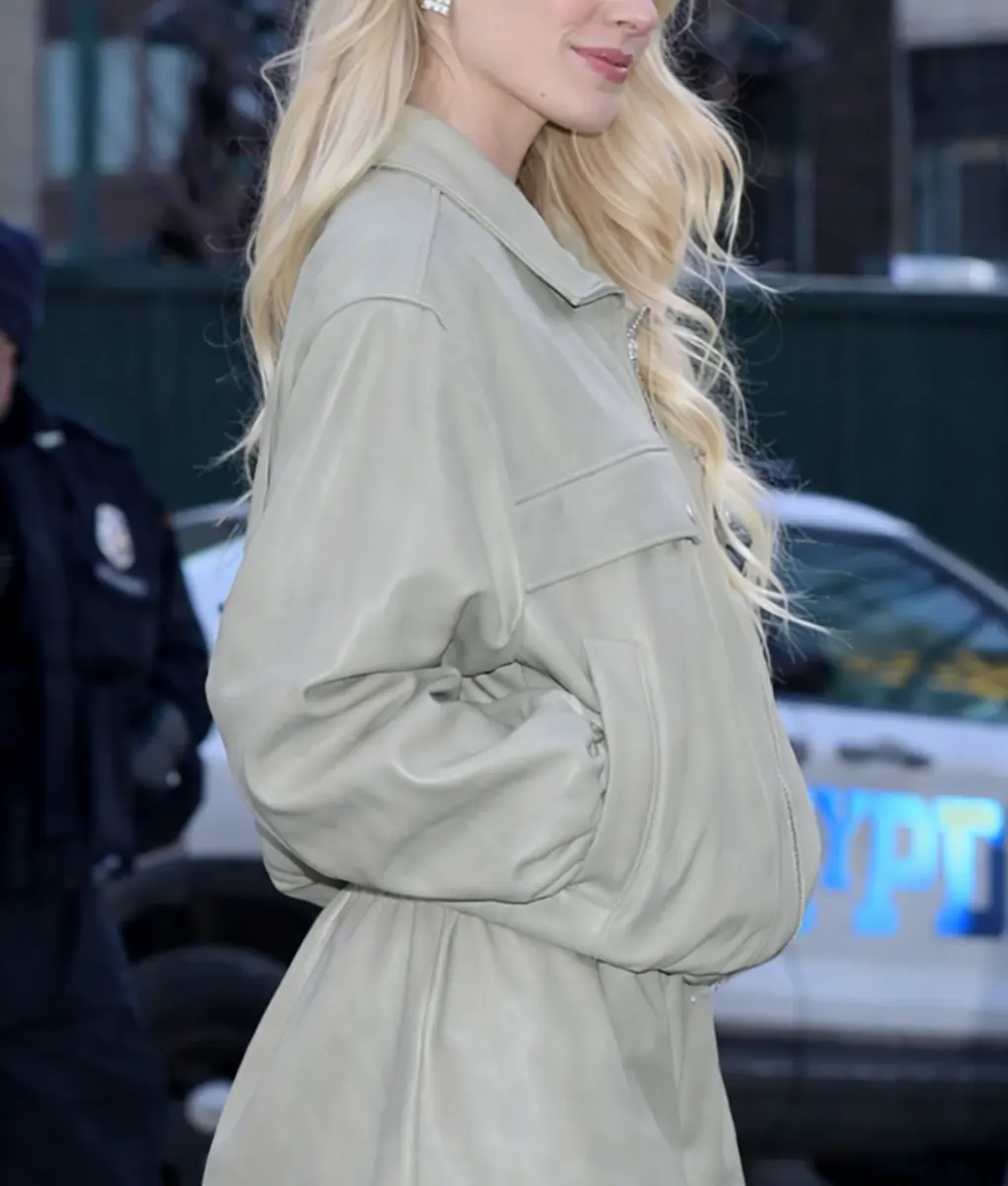 Sophie Cunningham Green Bomber Jacket-Side