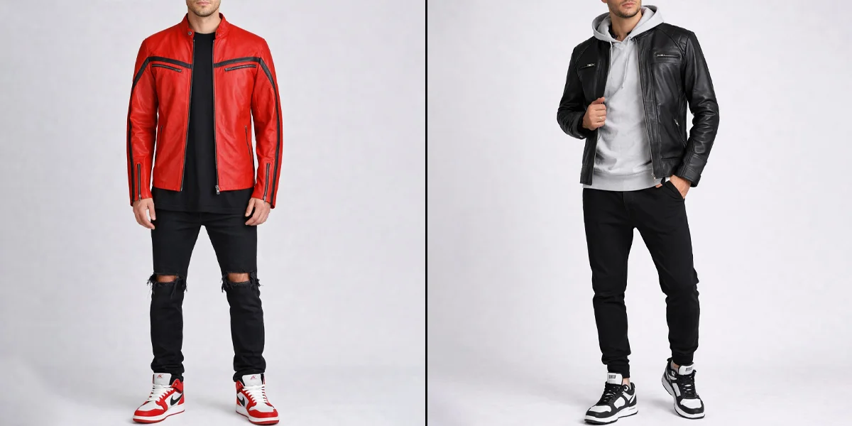 how to wear a biker jacket men