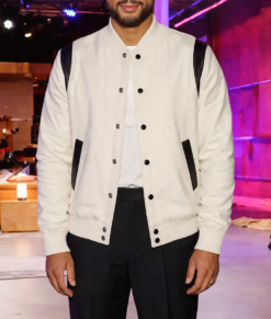 The Voice S29 John Legend White Varsity Jacket-Front