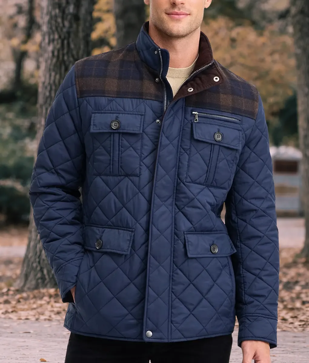 Aaron O'Connell The Way to You Conrad Blue Quilted Jacket | NYC