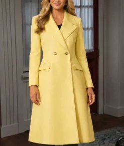 The Young And The Restless Sharon Case Yellow Coat-Front