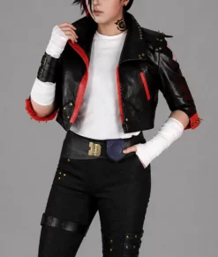 Arcane Season 2 Vi Studded Leather Jacket-Front