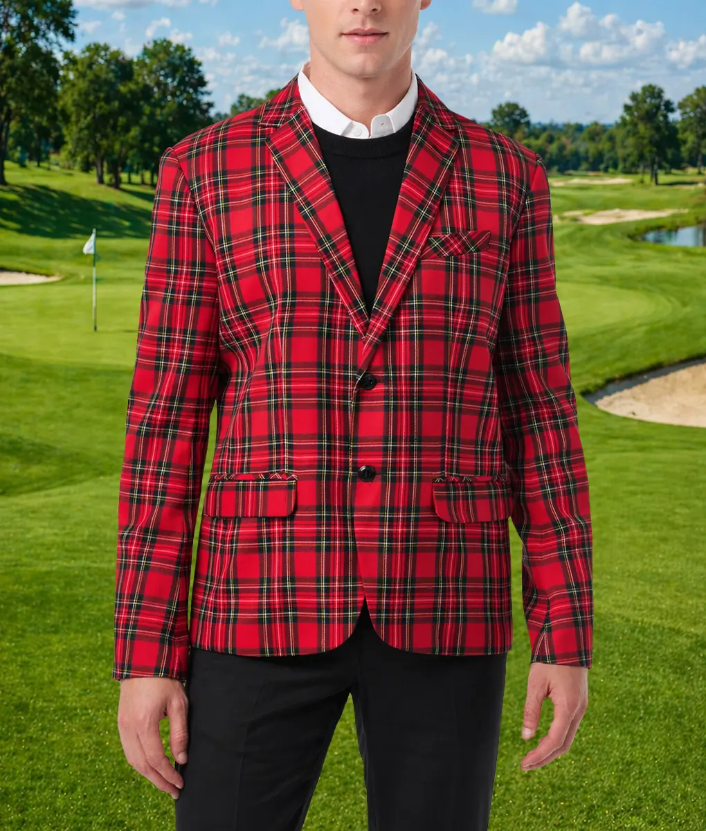 Matt Fitzpatrick Checkered Blazer-Front