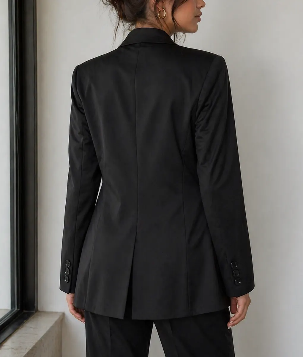Selena Gomez Double Breasted Oversized Blazer-Back