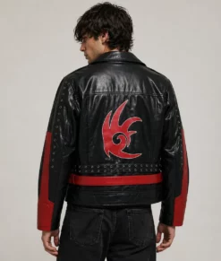 Shadow The Hedgehog Inspired Double Rider Jacket-Back