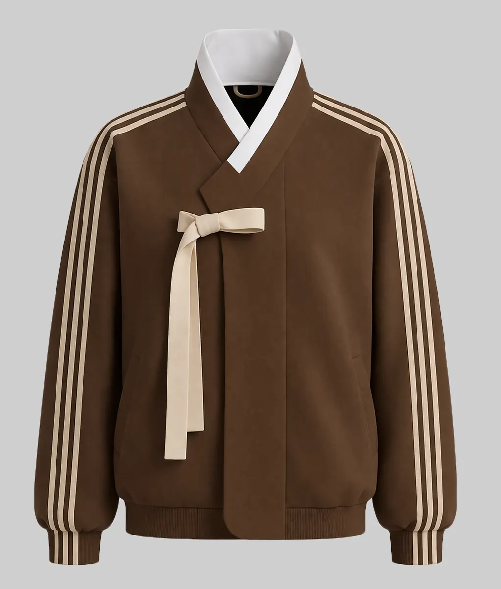 Stray Kids x Hanbok Wrap Jacket-Brown