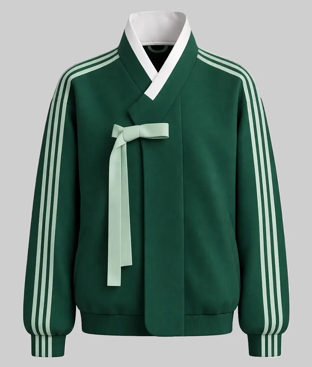 Stray Kids x Hanbok Wrap Jacket-Green