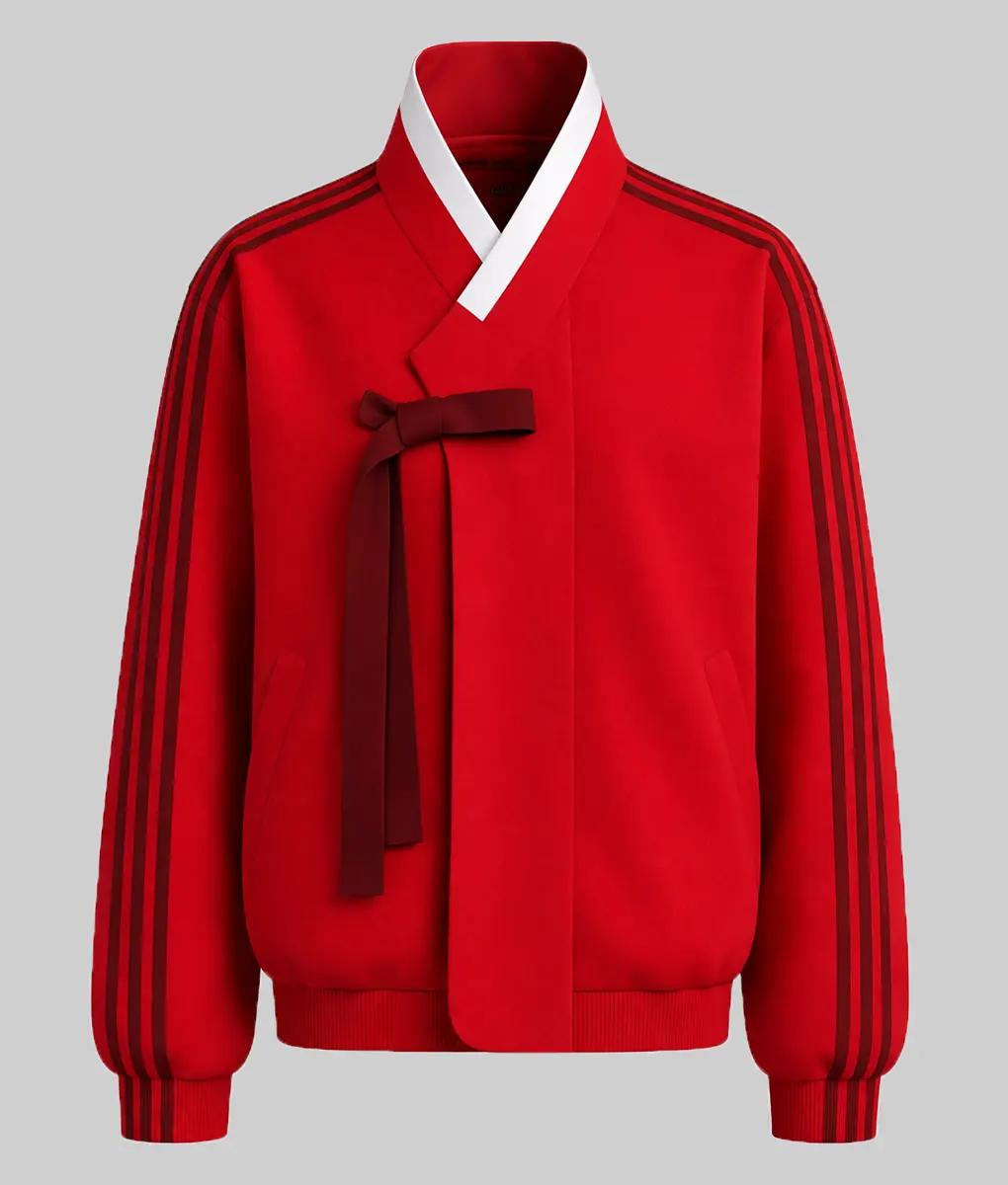 Stray Kids x Hanbok Wrap Jacket-Red