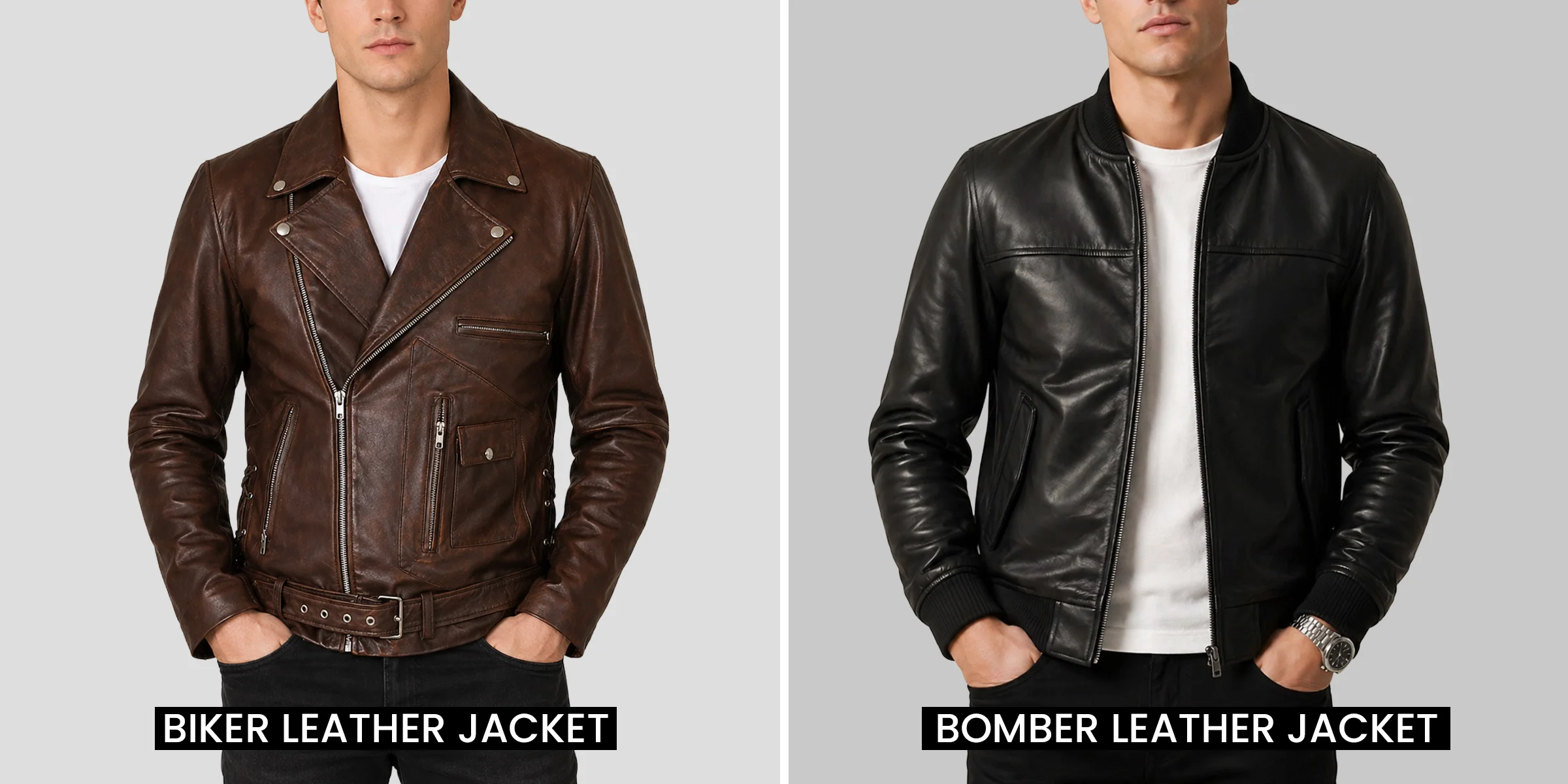 biker jacket vs bomber jacket