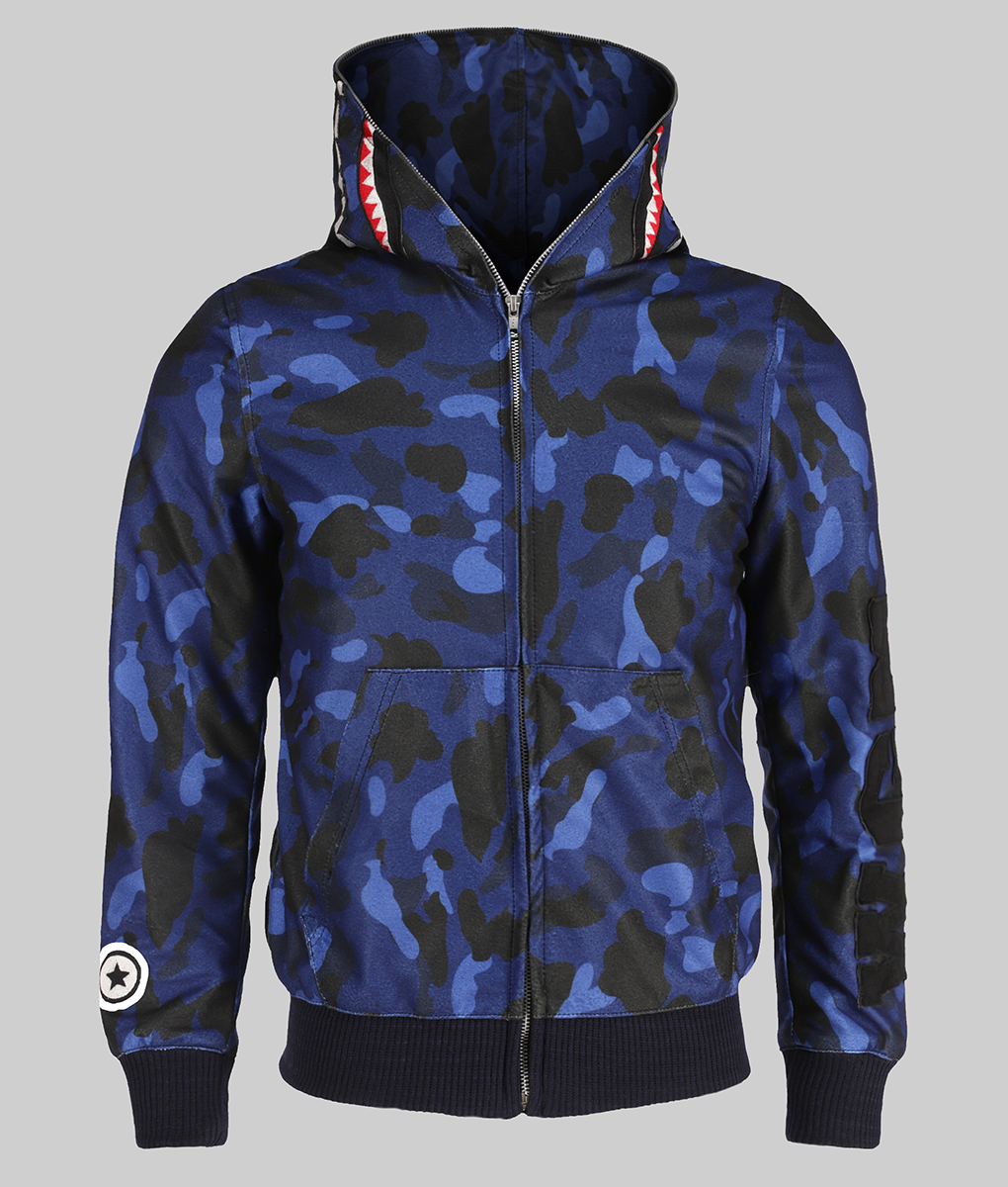 Blue Bape Hoodie-Front