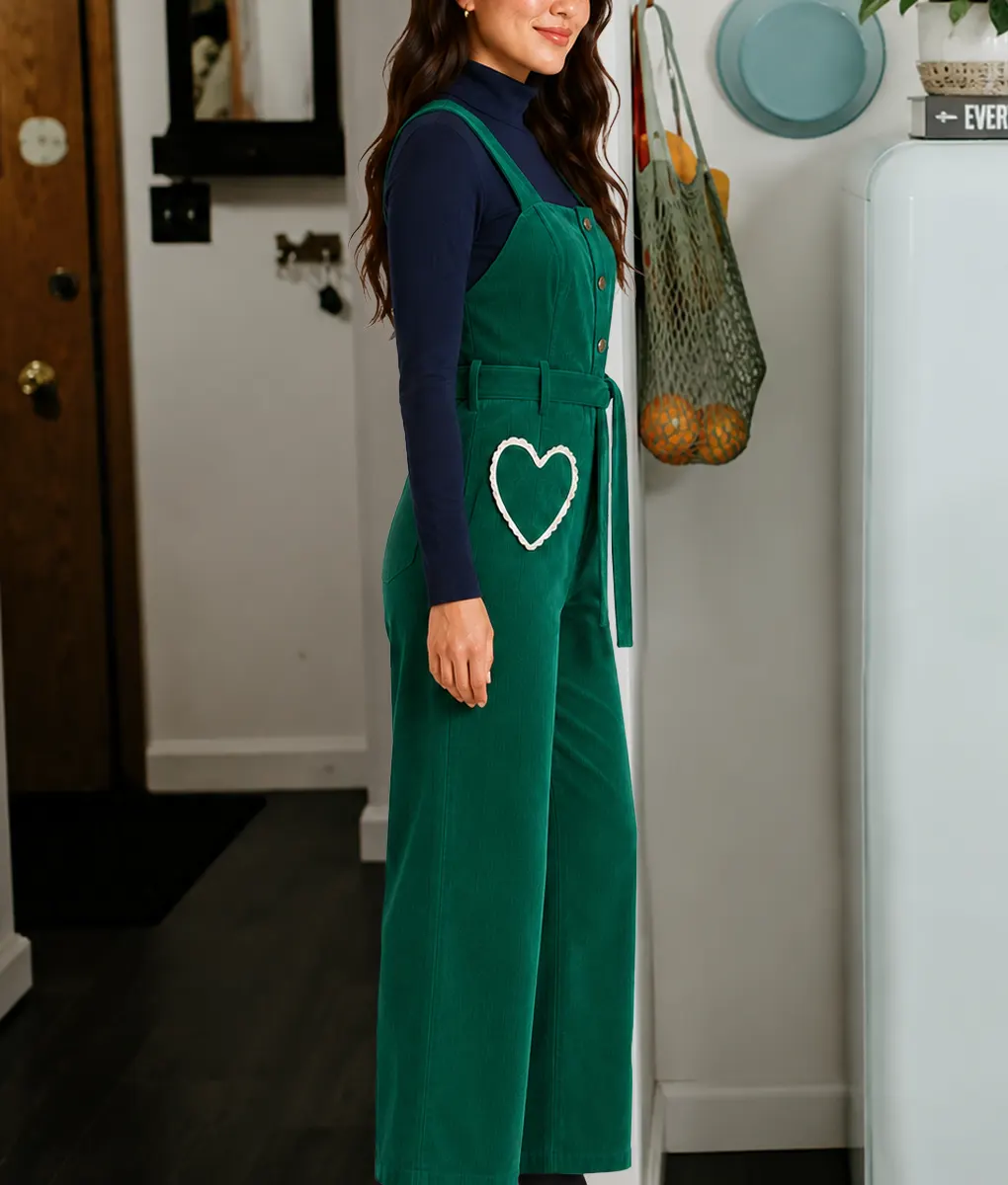 Girl Meets Farm S15 Molly Yeh Heart Pocket Jumpsuit-Side