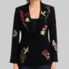 Hacks S05 Jean Smart Black Embellished Blazer-Front