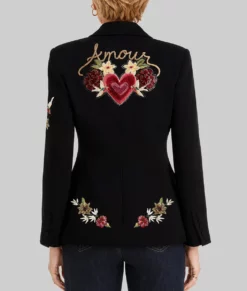 Hacks S05 Jean Smart Black Embellished Blazer-Back