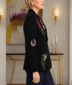 Hacks S05 Jean Smart Black Embellished Blazer-Side