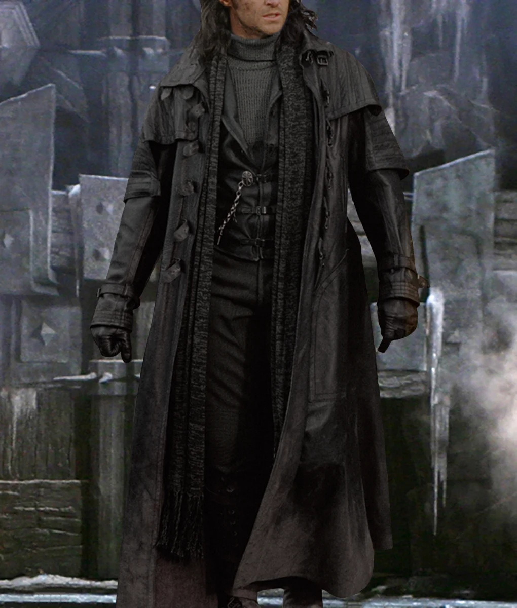 Hugh Jackman Van Helsing Black Leather Coat | NYC Jackets