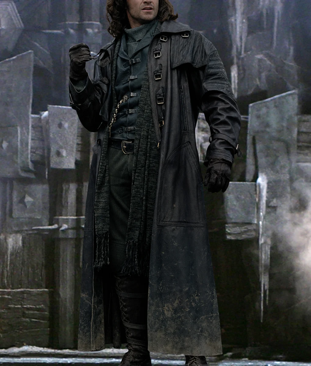 Hugh Jackman Van Helsing Black Leather Coat | NYC Jackets