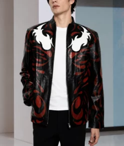 Mens Maximum Carnage Leather Jacket-Front