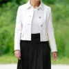 Sophie White Cropped Jacket-Front