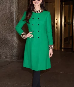 The Devil Wears Prada Anne Hathaway Green Coat-Front