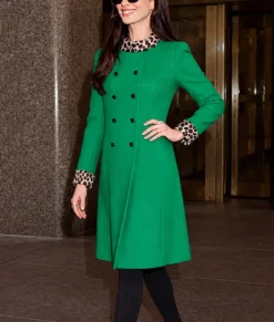 The Devil Wears Prada Anne Hathaway Green Coat-Side