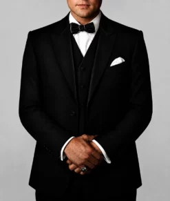 The Great Gatsby Leonardo DiCaprio Black Tuxedo-Front