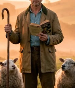 The Sheep Detectives Hugh Jackman Cotton Jacket-Front