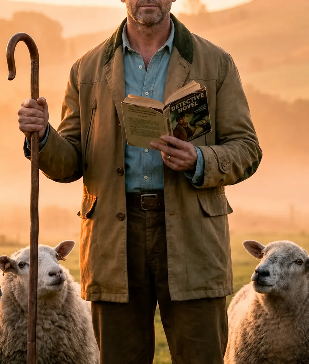 The Sheep Detectives Hugh Jackman Cotton Jacket-Front